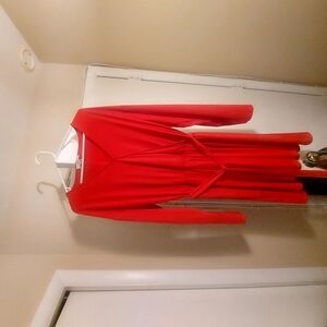 Halston Vibrant Red Wrap Dress